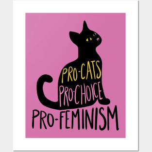 Pro-cats pro-choice pro-feminism Posters and Art